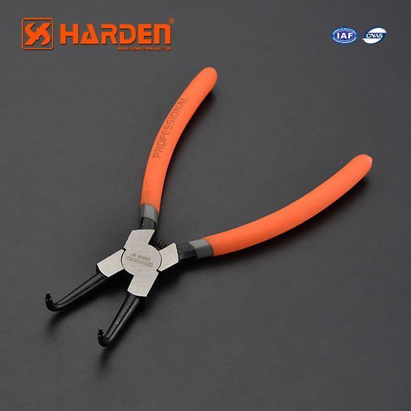 Щипці для стопорних кілець гнуті "на стиск" 13" Harden Tools 560521 560521 фото