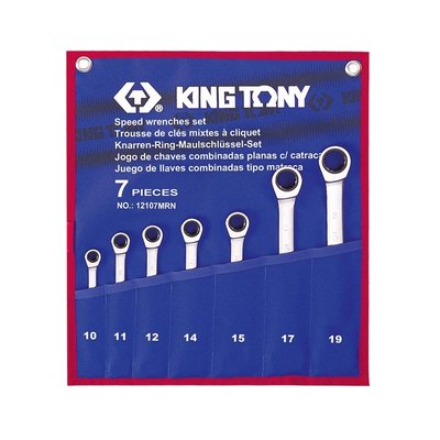 Набор ключей комби с трещеткой 7шт. (10-19мм) King Tony 12107MRN 12107MRN фото