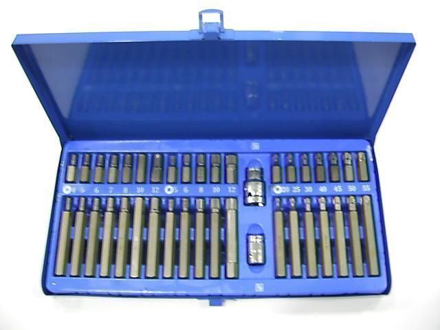 Набір біт (Torx/ Spline/ Hex) з перехідниками 40 предметів Vorel 66400 66400 фото
