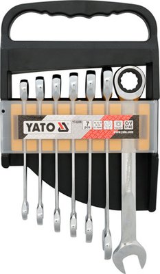 Набір ключів комбінованих з тріскачкою 10-19 мм 7 шт. YATO YT-0208 YT-0208 фото