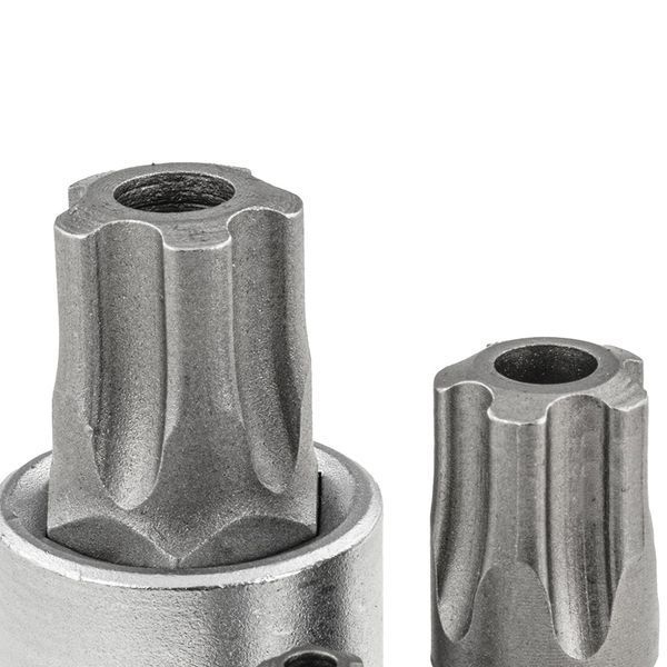 Набір біт TORX 1/4&Prime;/3/8&Prime;/1/2&Prime; типу S TS8-TS60 впресованих у головку 12 ел. Vorfal V08405 V08405 фото