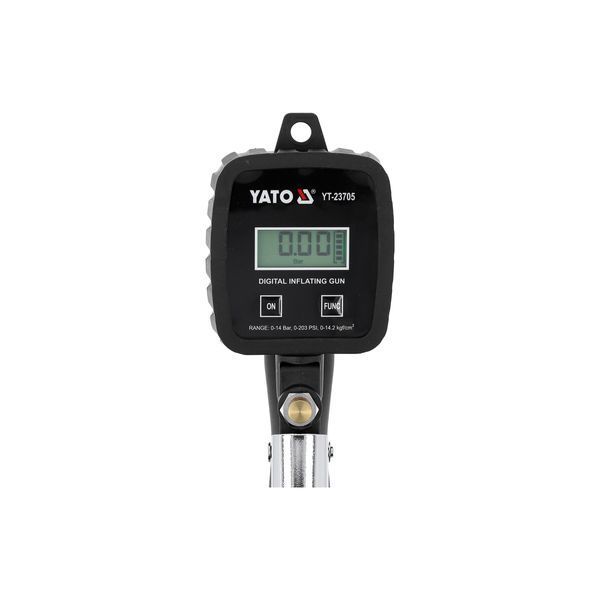 Пістолет для накачування шин з цифровим LCD манометром P &le; 1.2 MPa (&Oslash;= 1/4") Yato YT-23705 YT-23705 фото
