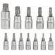 Набір біт TORX 1/4&Prime;/3/8&Prime;/1/2&Prime; типу S TS8-TS60 впресованих у головку 12 ел. Vorfal V08405 V08405 фото 2