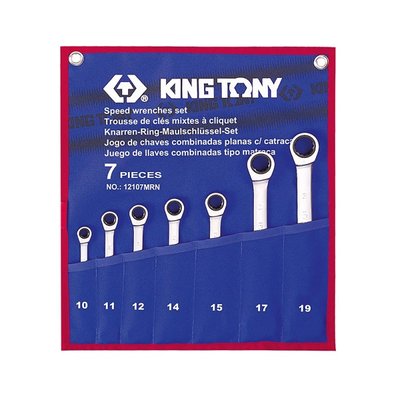 Набор ключей комби с трещеткой 7шт. (10-19мм) King Tony 12107MR 12107MR фото