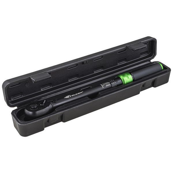 Ключ динамометричний 1/2&Prime; в кейсі (10&ndash;60 Нм) CRV ISO 6789 (фіксатор) для роботи в обидві сторони Falcon F07211 F07211 фото