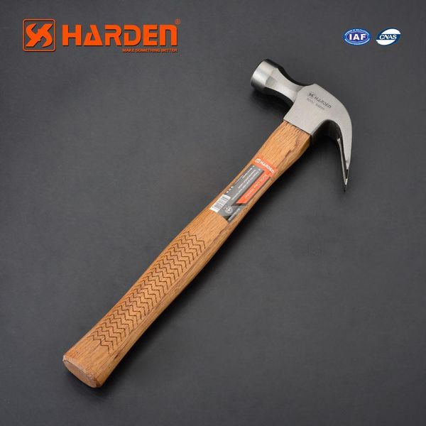 Молоток-гвоздодер 0,5 кг с деревянной ручкой Harden Tools 590205 590205 фото