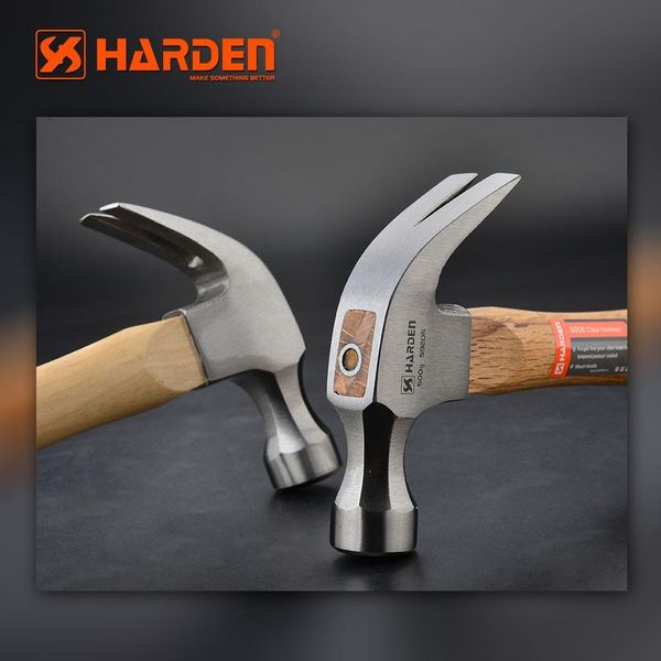 Молоток-цвяходер 0,5 кг з дерев'яною ручкою Harden Tools 590205 590205 фото