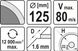 Диск відрізний алмазний Ø= 125x1.6x10x22.2 мм по гресу/склу/кераміці мокрий/сухий різ Yato YT-59972 YT-59972 фото 2