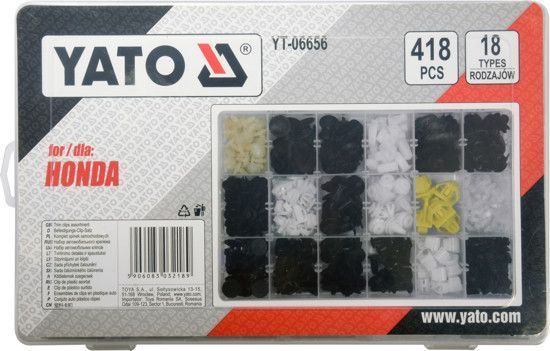 Набір автомобільного кріплення для HONDA 418 шт. YATO YT-06656 YT-06656 фото