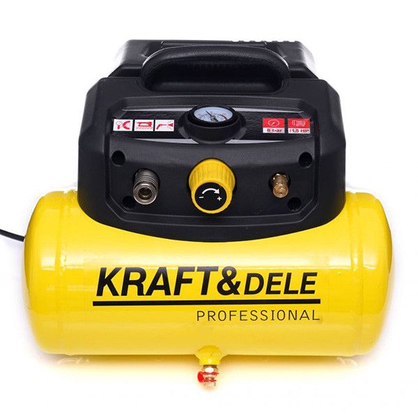 Безмасляный компрессор 6 л (8 бар) 1.1 кВт/1.5 л.с. Kraft & Dele KD1415 KD1415 фото