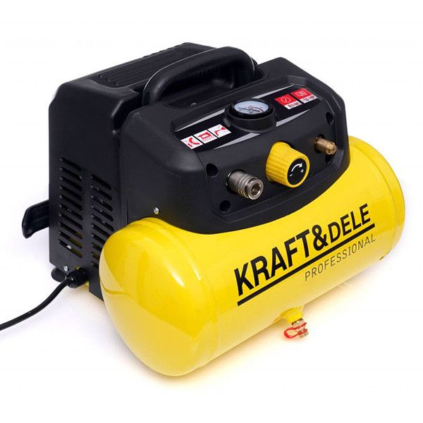 Безмасляный компрессор 6 л (8 бар) 1.1 кВт/1.5 л.с. Kraft & Dele KD1415 KD1415 фото