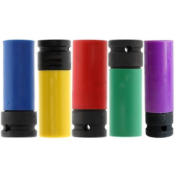 Комплект: пневматический гайковерт Kraft & Dele 1/2" (1200 Нм) 184 л/мин (7500 об/мин) + головки Falcon 1/2" для литых дисков (10-22мм) 5шт. (KD1432+F08003) KD1432+F08003 фото