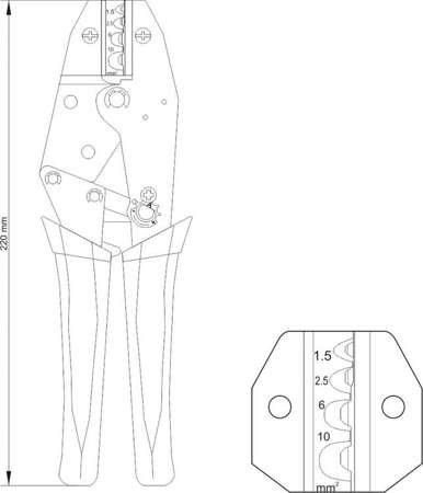 Кліщі для обтиску і зачистки проводів 230 мм Yato YT-2297 YT-2297 фото