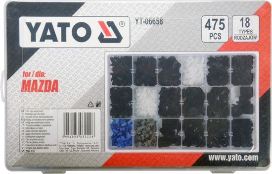 Набор автомобильного крепежа для MAZDA 475 шт. YATO YT-06658 YT-06658 фото