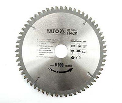 Диск пильний по алюмінію 200 мм YATO YT-6091 YT-6091 фото