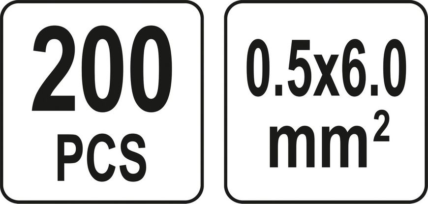 Кембрики термозбіжні при t≤ 105°C під обтиск. для провідників 0.5- 6. мм² (200 шт.) Yato YT-81461 YT-81461 фото