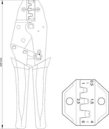 Кліщі для обтиску і зачистки проводів 230 мм Yato YT-2300 YT-2300 фото