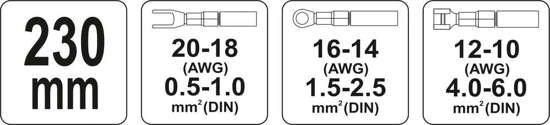 Кліщі для обтиску і зачистки проводів 230 мм Yato YT-2300 YT-2300 фото