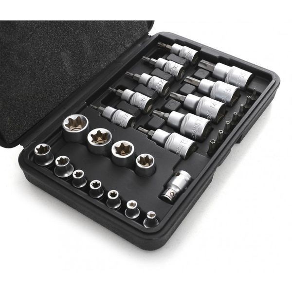Набір біт/насадок та торцевих головок Torx 30шт. Kraft & Dele KD10242 KD10242 фото