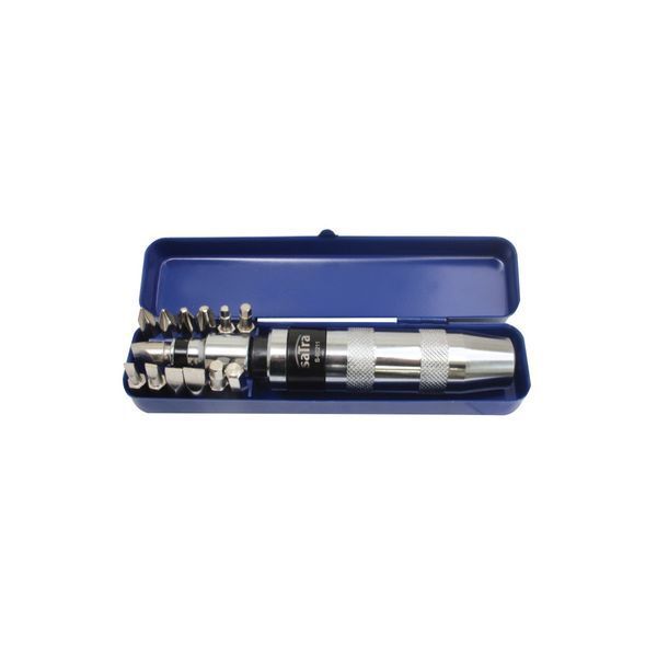 Викрутка ударна з адаптером 1/2" &times; 5/16" та бітами 14 предметів SATRA S-90211 S-90211 фото