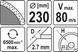 Диск відрізний алмазний для мокрого різання 230 X 2.7 X 5.3 X 22.2 мм Yato YT-6015 YT-6015 фото 2