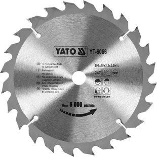 Диск пильний по дереву 205 Х 18 Х 3.2 X 2 мм Yato YT-6066 YT-6066 фото
