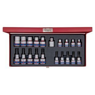 Набір Torx і головки зірочки 20 од 3/8&Prime; і 1/2&Prime; (T10-T55, E6-E20) King Tony 7120PR 7120PR фото
