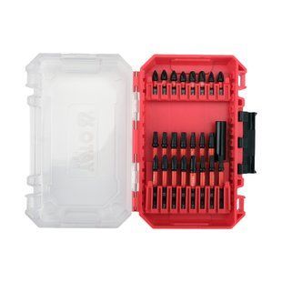 Насадки викруткові ударні PH/ PZ/ SQ/ Torx + адаптер з шпинделем 6-гранним 1/4" 24 шт. Yato YT-78075 YT-78075 фото