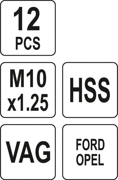 Набір для ремонту колодок гальмівних для групи авто V.A.G./Ford/Opel/12 элем. Yato YT-17588 YT-17588 фото