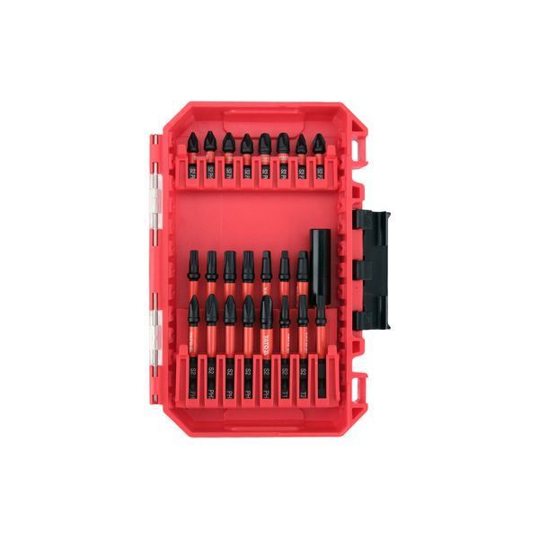 Насадки викруткові ударні PH/ PZ/ SQ/ Torx + адаптер з шпинделем 6-гранним 1/4" 24 шт. Yato YT-78075 YT-78075 фото