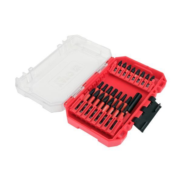 Насадки викруткові ударні PH/ PZ/ SQ/ Torx + адаптер з шпинделем 6-гранним 1/4" 24 шт. Yato YT-78075 YT-78075 фото