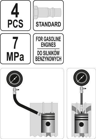 Тестер для измерения утечки в цилиндрах двигателей YATO YT-73055 YT-73055 фото