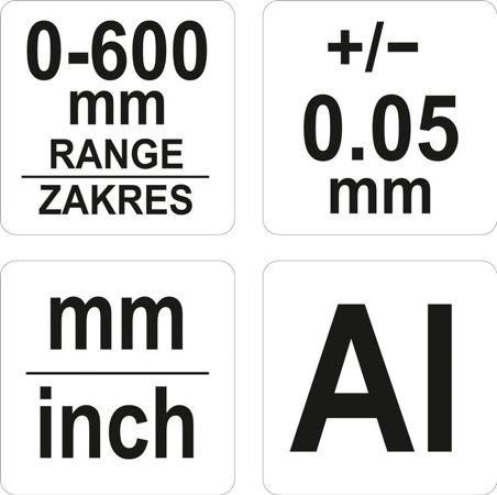 Штангенциркуль алюмінієвий YATO YT-70740 YT-70740 фото