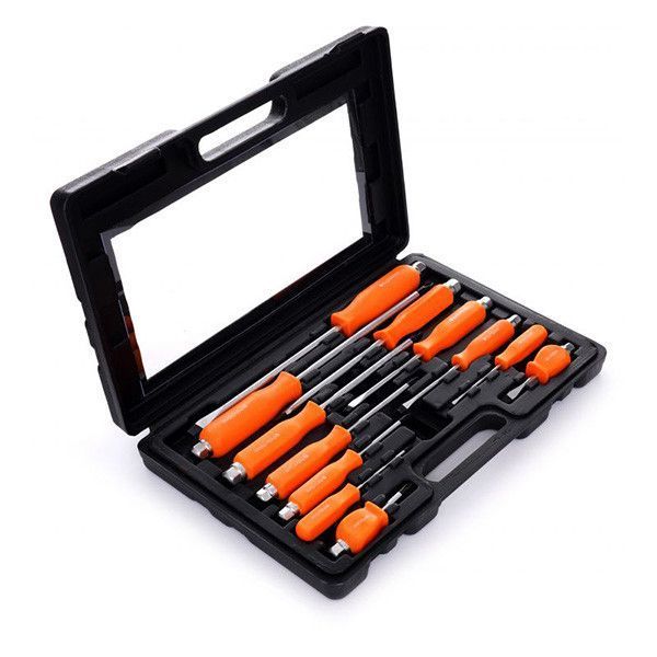 Набор отверток ударных CrV (Phillips+Slotted) 12 шт. в кейсе Kraft & Dele KD10946 KD10946 фото