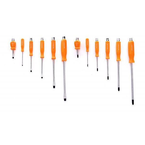 Набор отверток ударных CrV (Phillips+Slotted) 12 шт. в кейсе Kraft & Dele KD10946 KD10946 фото