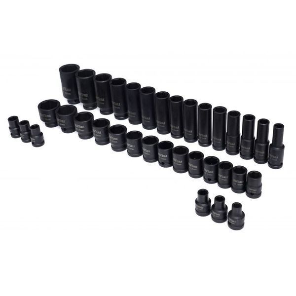 Набор ударных торцевых головок 1/2" (8-32 мм) Cr-Mo 35 шт. Kraft & Dele KD11757 KD11757 фото