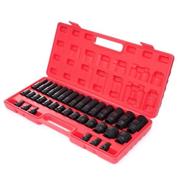 Набор ударных торцевых головок 1/2" (8-32 мм) Cr-Mo 35 шт. Kraft & Dele KD11757 KD11757 фото
