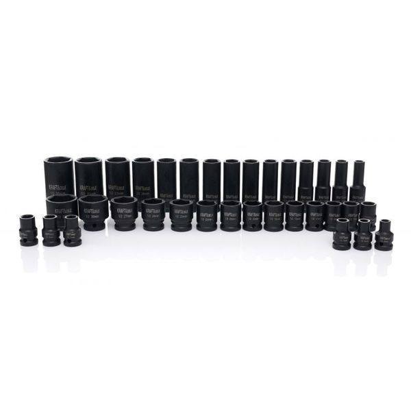 Набор ударных торцевых головок 1/2" (8-32 мм) Cr-Mo 35 шт. Kraft & Dele KD11757 KD11757 фото