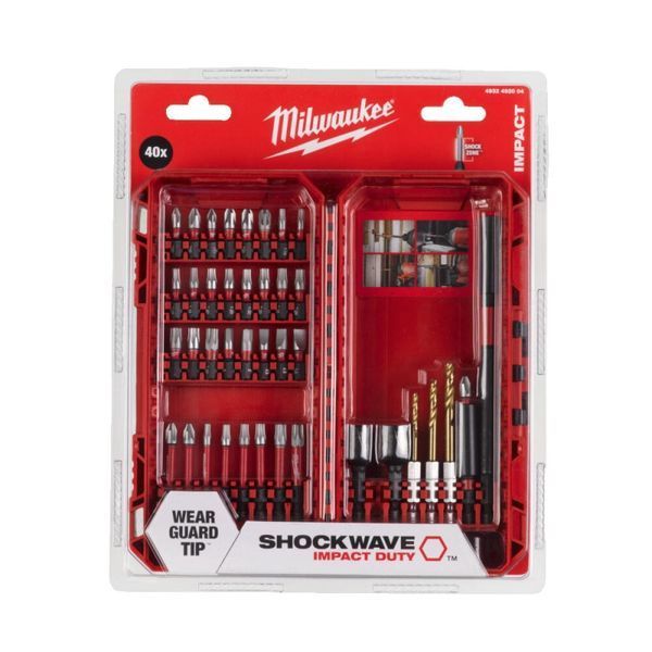 Набір біт SHOCKWAVE PACKOUT 40 шт. в пластиковому кейсі Milwaukee 4932492004 4932492004 фото