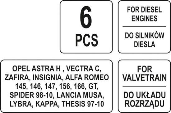 Фіксатори газорозподільної системи двигунів авто групи OPEL 1.9 CDTI 2.0 CDTI YATO YT-06013 YT-06013 фото