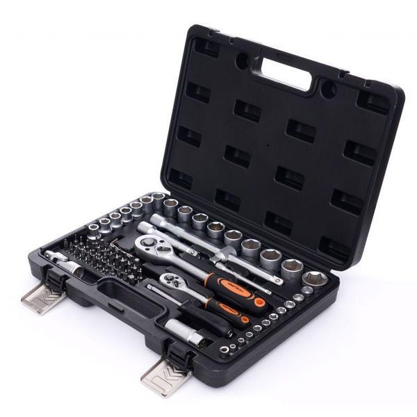 Набор инструментов 1/2" + 1/4" в кейсе 72 шт. Kraft & Dele KD10833 KD10833 фото