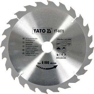 Диск пильный по дереву 250 Х 30 X 3.2 X 2.2 мм YATO YT-6070 YT-6070 фото