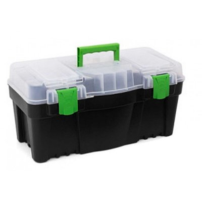 Ящик для инструментов с органайзером пластиковый GREEN BOX 22" (550 Х 267 Х 270 мм) ТМ "VIROK" 79V222 79V222 фото
