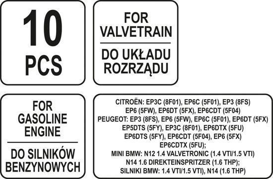 Фіксатори газорозподільної системи бензинових двигунів YATO YT-06001 YT-06001 фото