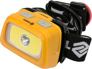 Ліхтар налобний світлодіодний XPE CREE+COB LED Vorel 88678 88678 фото