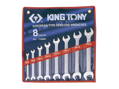 Набор ключей рожковых 6 шт (8-19) King Tony 1106MR 1106MR фото