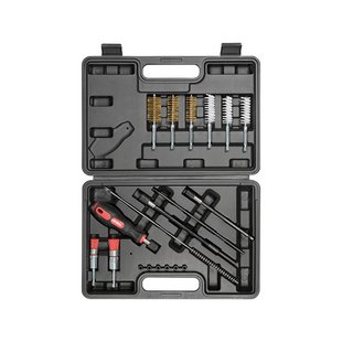 Комплект засобів для очищення гнізд сопел форсунок тримач 1/4" (Ø=7/16/17/18/20/23 мм) 19 ел. Yato YT-17623 YT-17623 фото