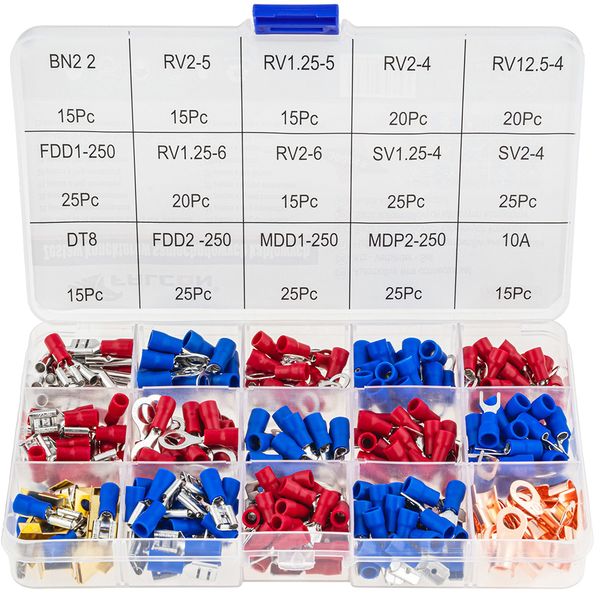 Набор изолированных разъемов 15 типов 300 шт. Falcon F01275 F01275 фото