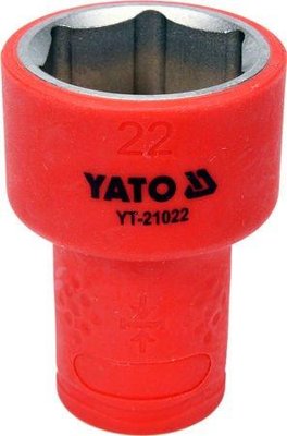 Головка торцевая шестигранная диэлектрическая 22 мм 3/8" YATO YT-21022 YT-21022 фото
