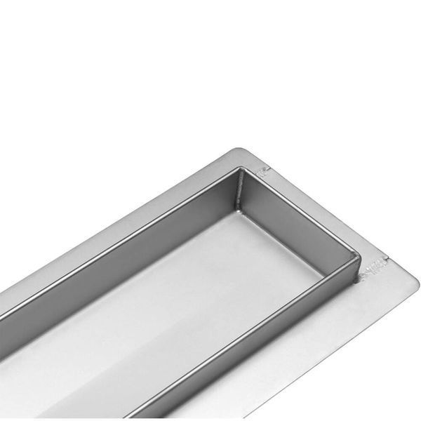 Трап напольный линейный из нержавеющей стали WET-DRY WHITE GLASS (70х 7х 2) сифон - 52 мм FALA 71611 71611 фото